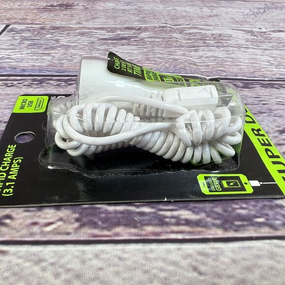 Micro-USB 3.1A Rapid Charging Cord +USB Port Fast Charger 12v Car Outlet Adapter - Picture 5 of 10